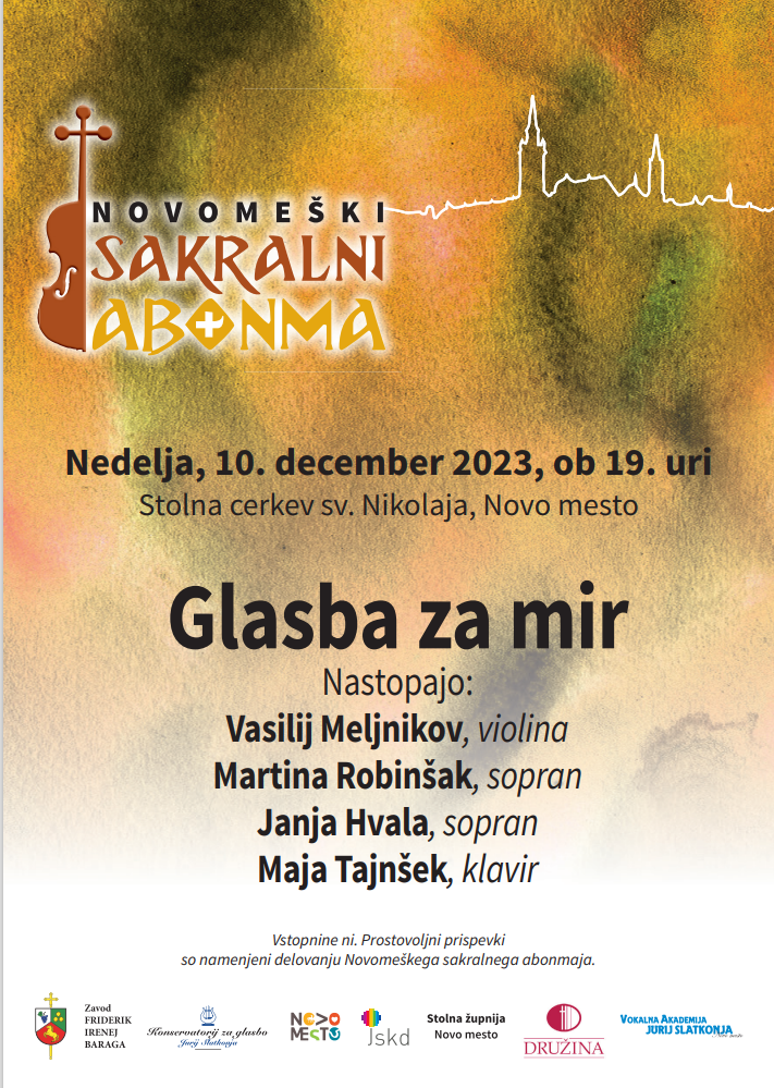 Koncert "Glasba za mir" v Novem mestu